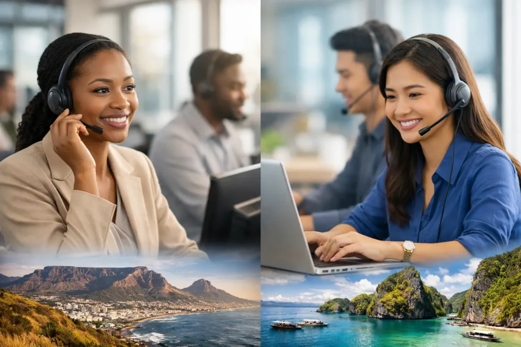 South Africa versus Philippines outsourcing
